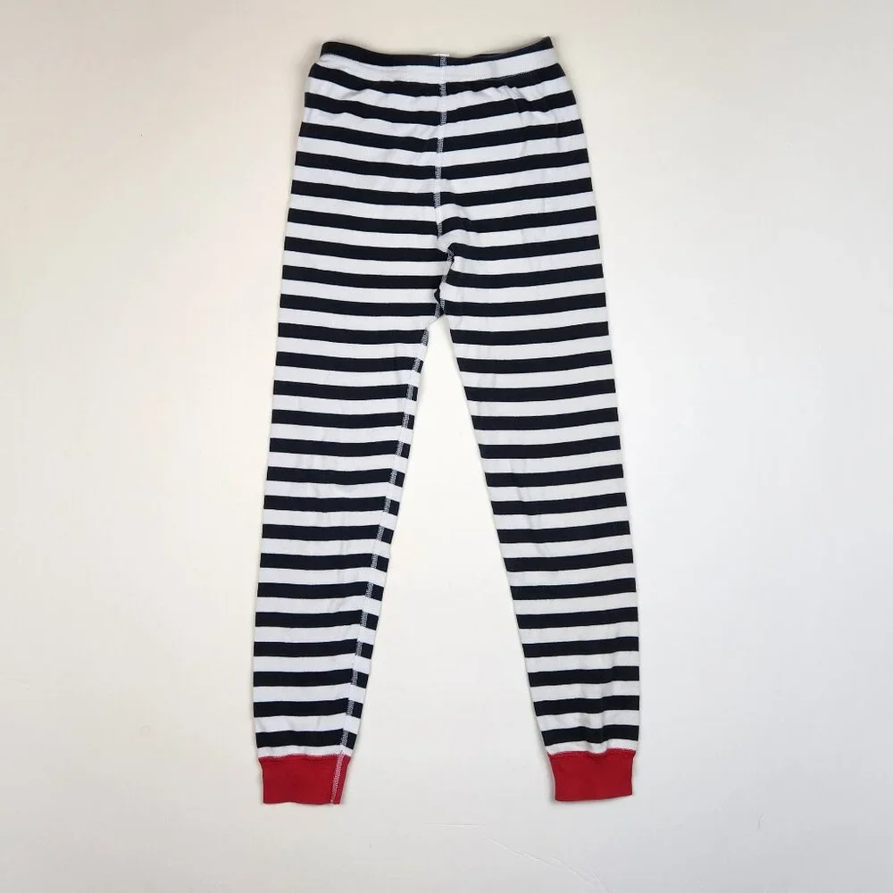 Hanna Andersson Disney Blue White Striped Pajama Pants sz US 10 140cm